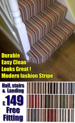 Striped carpet sale