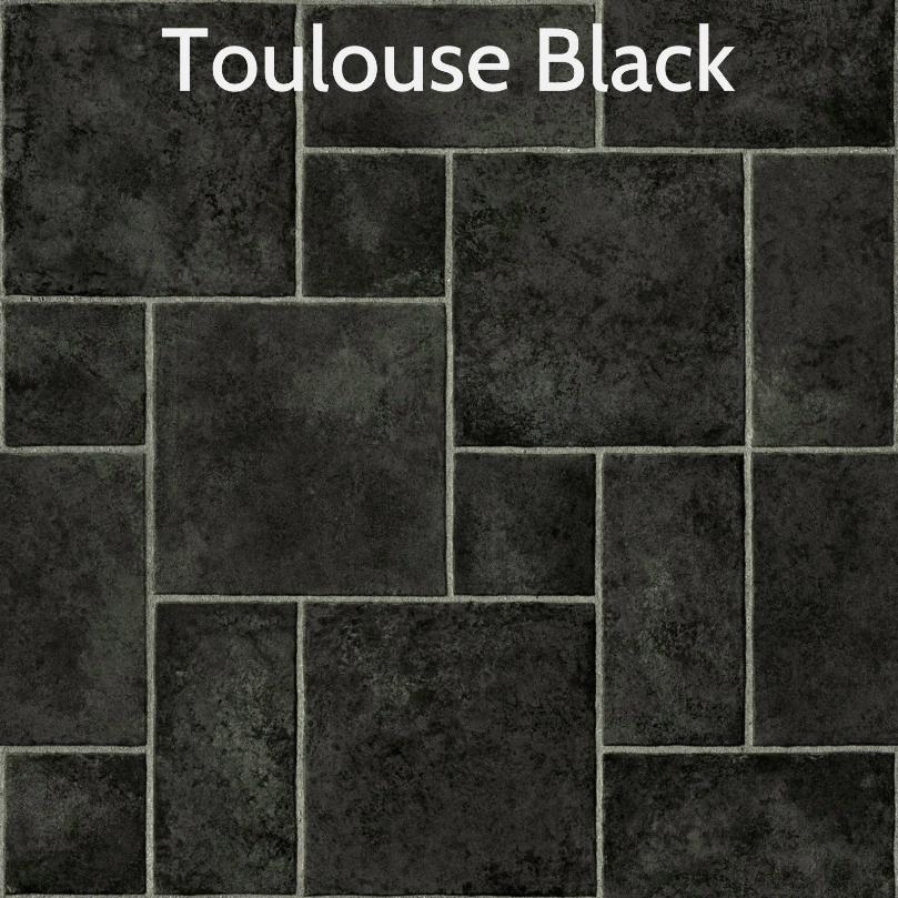 black offset vinyl tiles